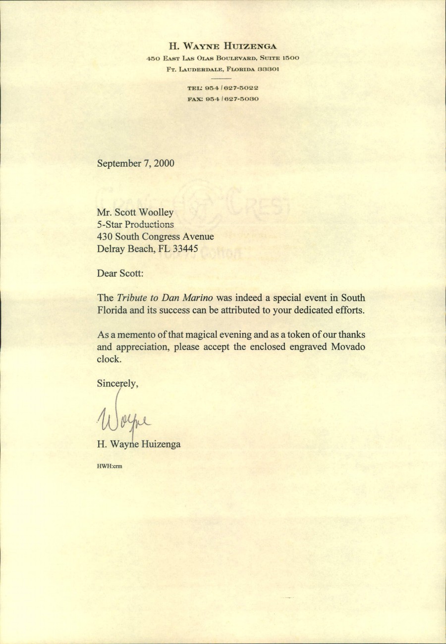 09 07 2000   Wayne Huizenga